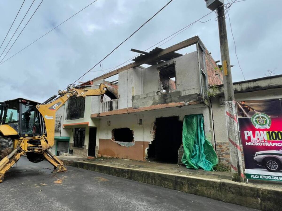 Fue demolido uno de los principales expendios de drogas en Pereira