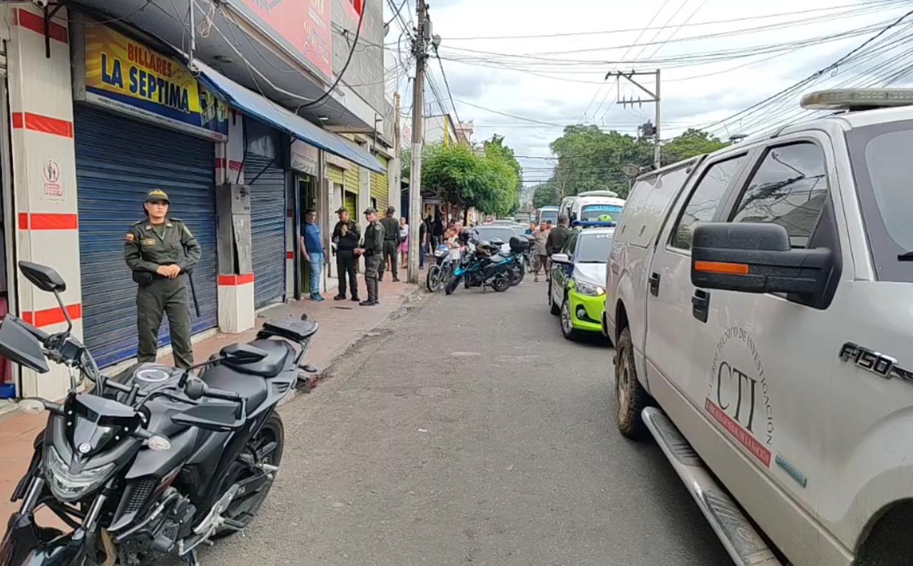 Homicidio en la avenida séptima del centro de Cúcuta / Foto: Noticias Cúcuta 75