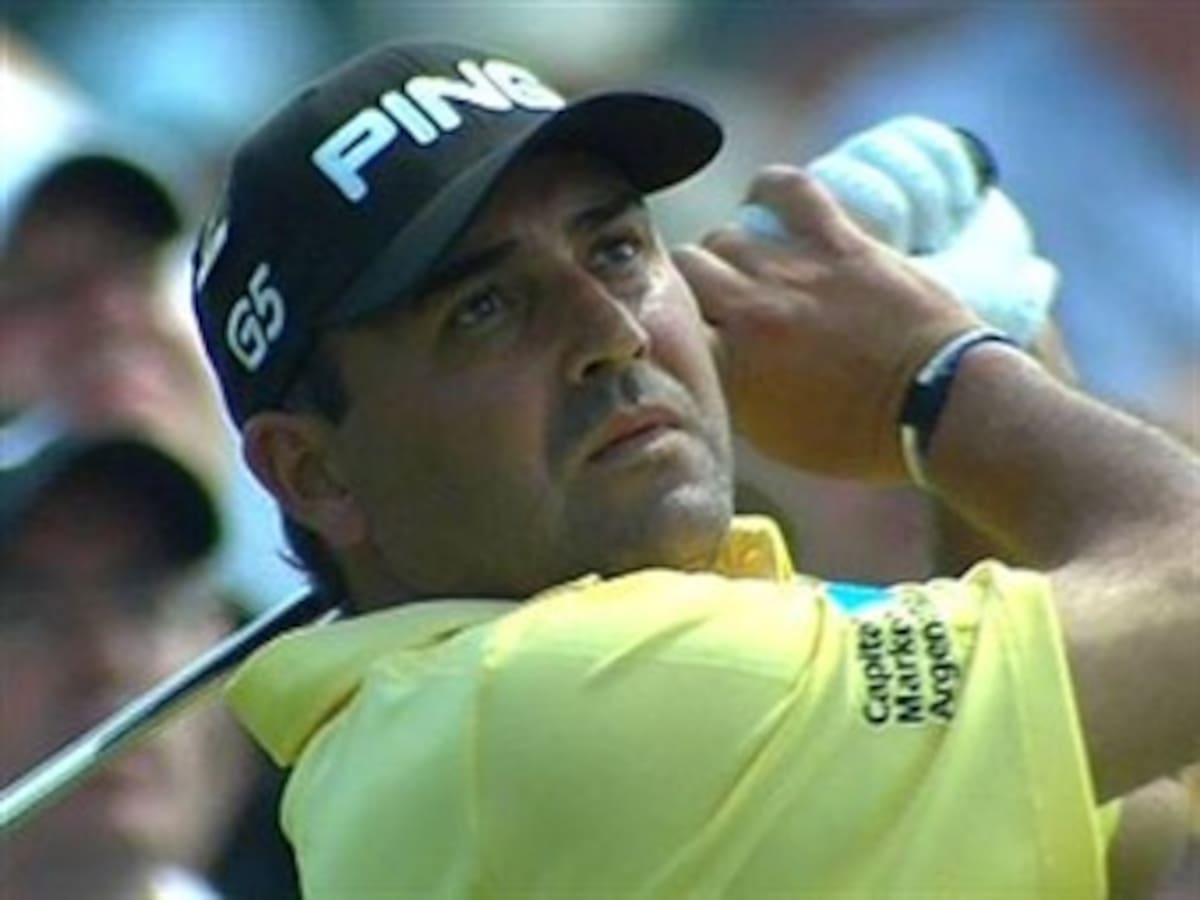 El argentino Angel Cabrera, histórico campéon del Masters de Golf de Augusta, Camilo Villegas fue 13