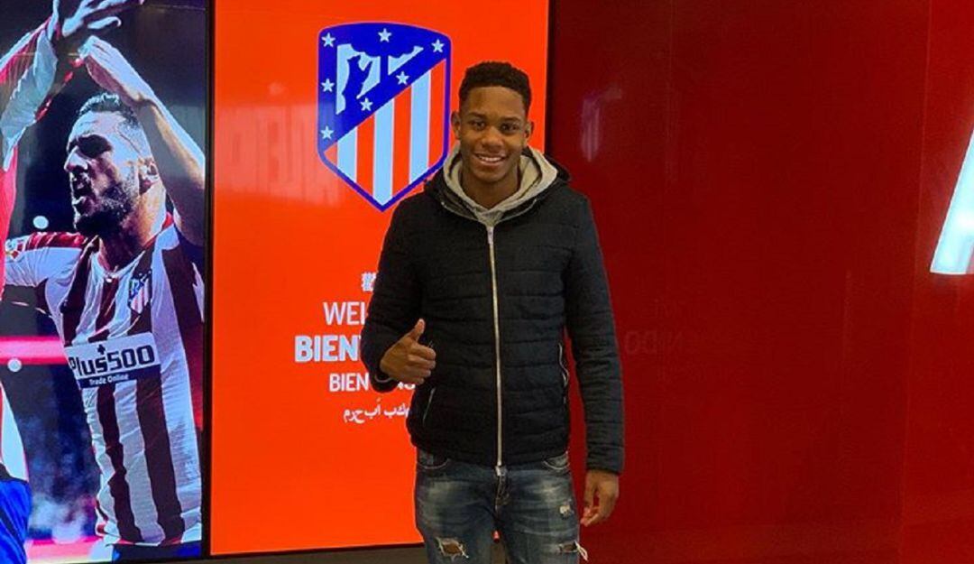 Juan David Perea en su paso por el Atlético de Madrid.