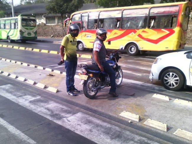 Ya van 109 motociclistas sancionados por cruzar por zonas peatonales en Cartagena