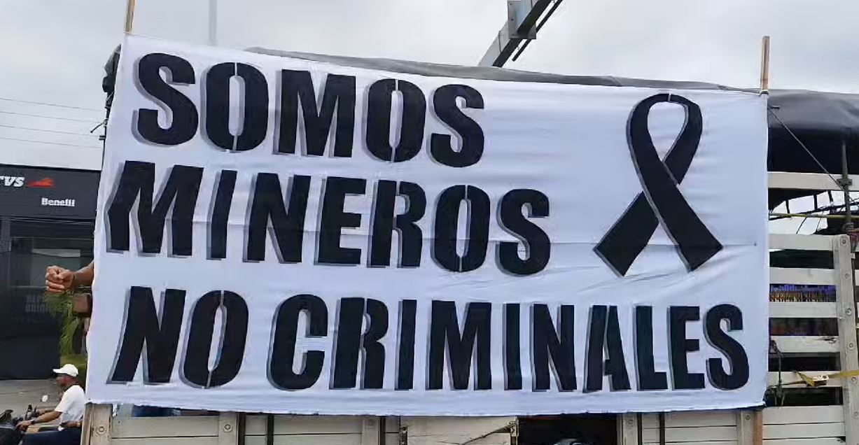 Protesta mineros- foto cortesía