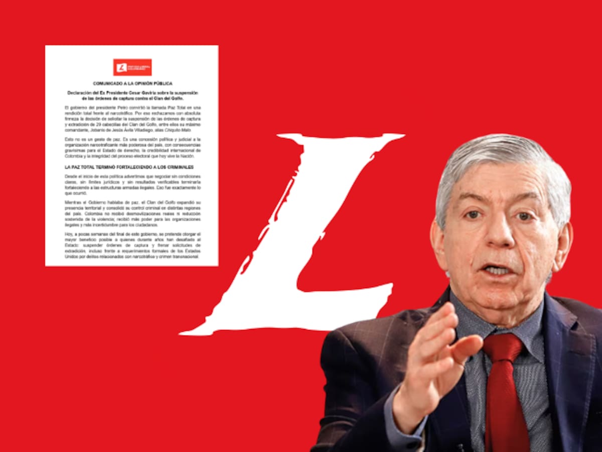 “Gobierno Petro convirtió la ‘Paz Total’ en una rendición frente al narcotráfico”: César Gaviria