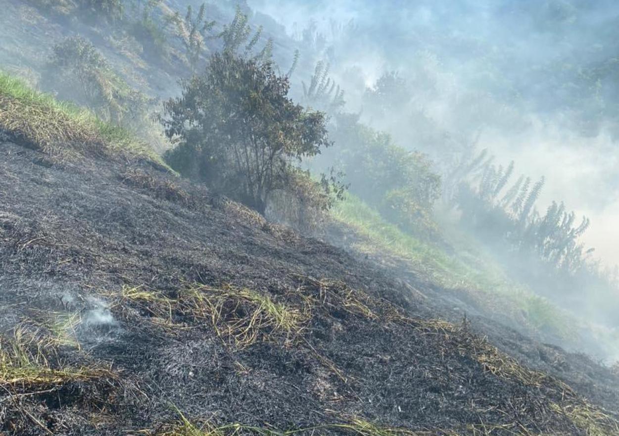 Foto suministrada incendio Aránzazu, Caldas
