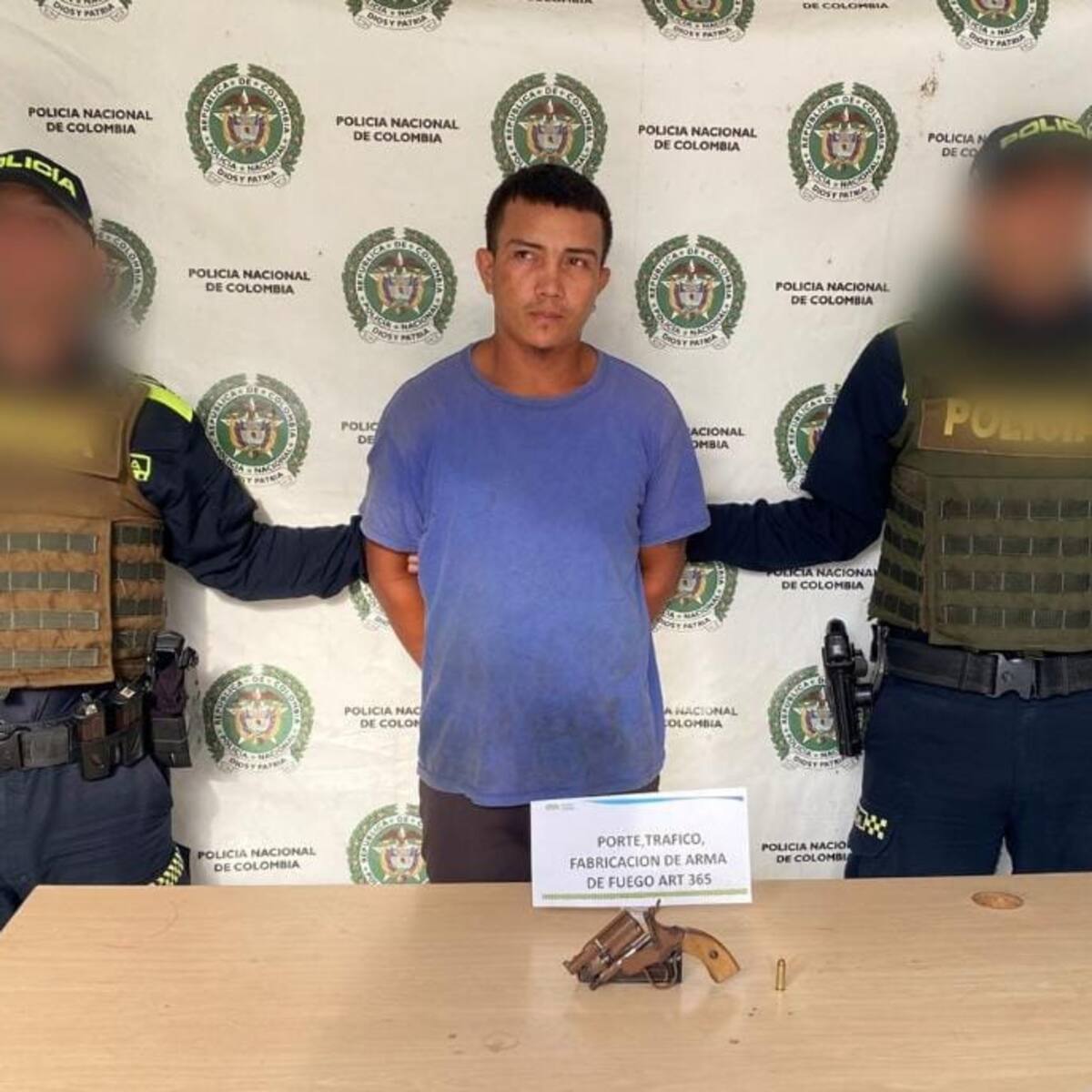 Captura a alias “El Pío” en Arjona: tenía un arma de fuego