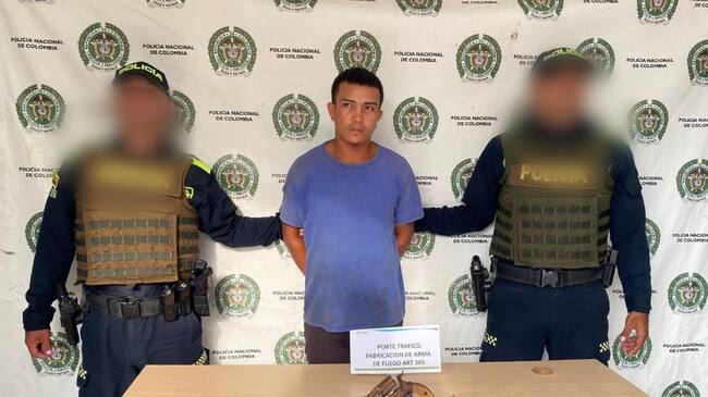 Captura a alias "El Pío" en Arjona: tenía un arma de fuego