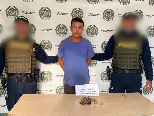 Captura a alias "El Pío" en Arjona: tenía un arma de fuego