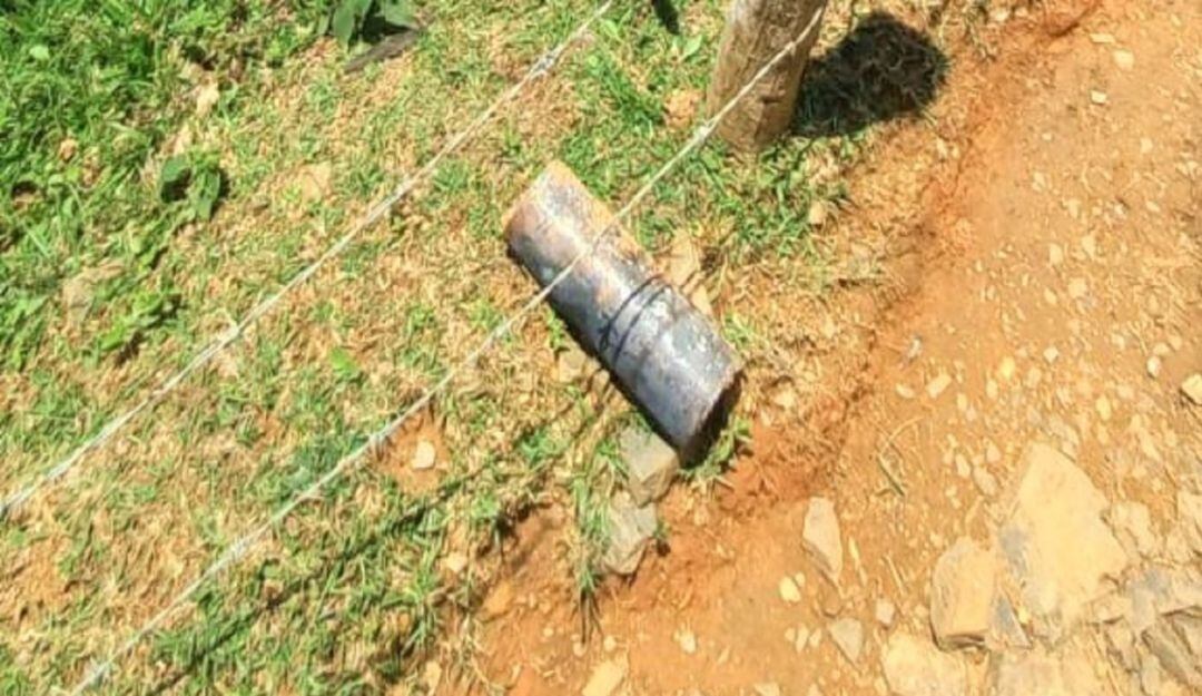 Este artefacto explosivo cayó cerca de una escuela ubicada en la zona 