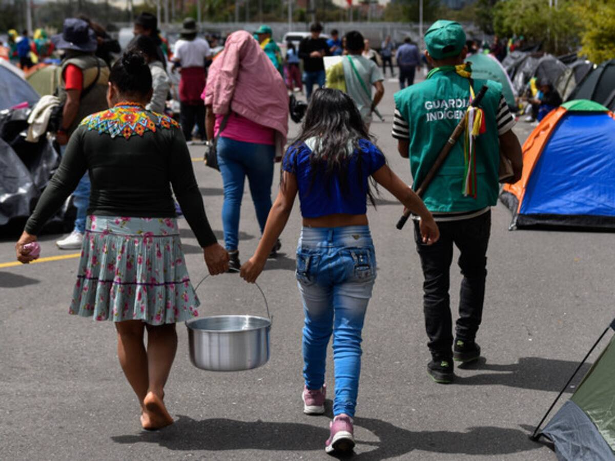 Así recibe Bogotá a los más de 3000 indígenas que protestarán por incumplimientos del Gobierno