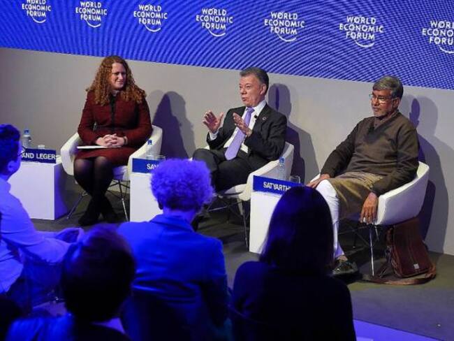 Juan Manuel Santos en Davos-Suiza
