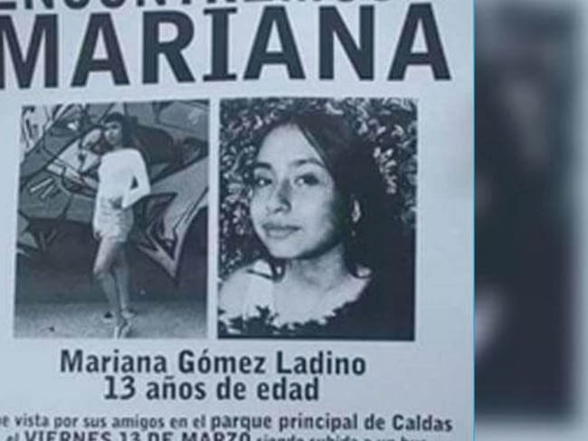 Apareció viva la menor de 13 años desaparecida en Caldas, Antioquia
