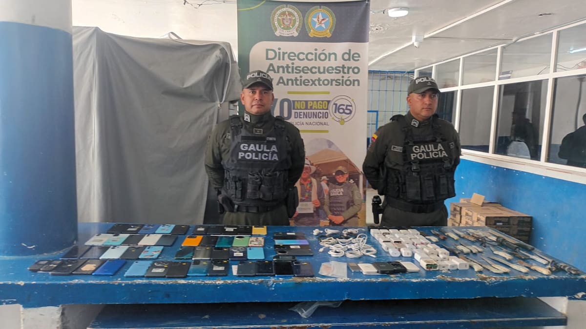Policía incautó 50 celulares y armas cortopunzantes en nueva intervención a la cárcel El Barne
