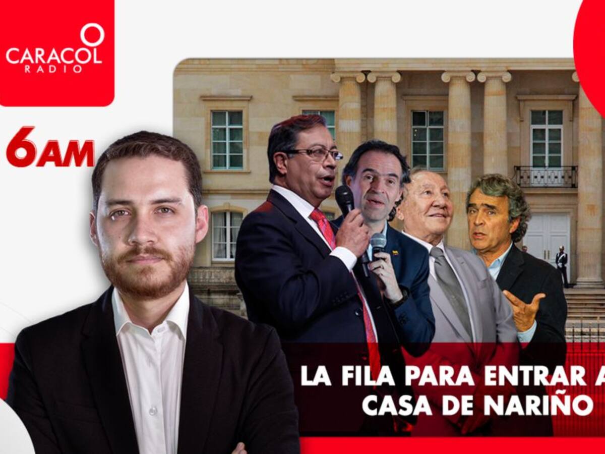 La fila para entrar a la Casa de Nariño