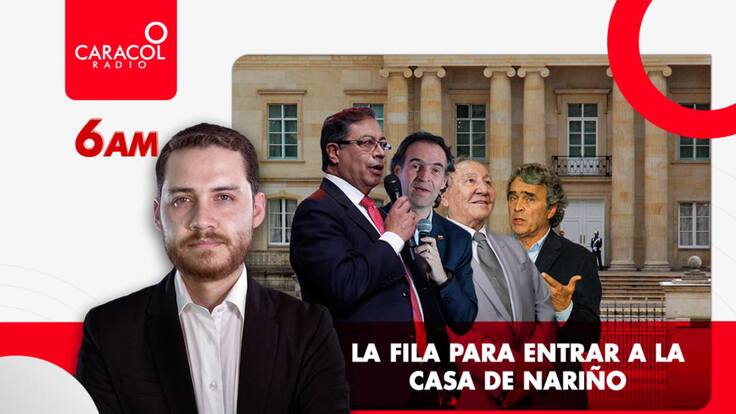 La fila para entrar a la Casa de Nariño