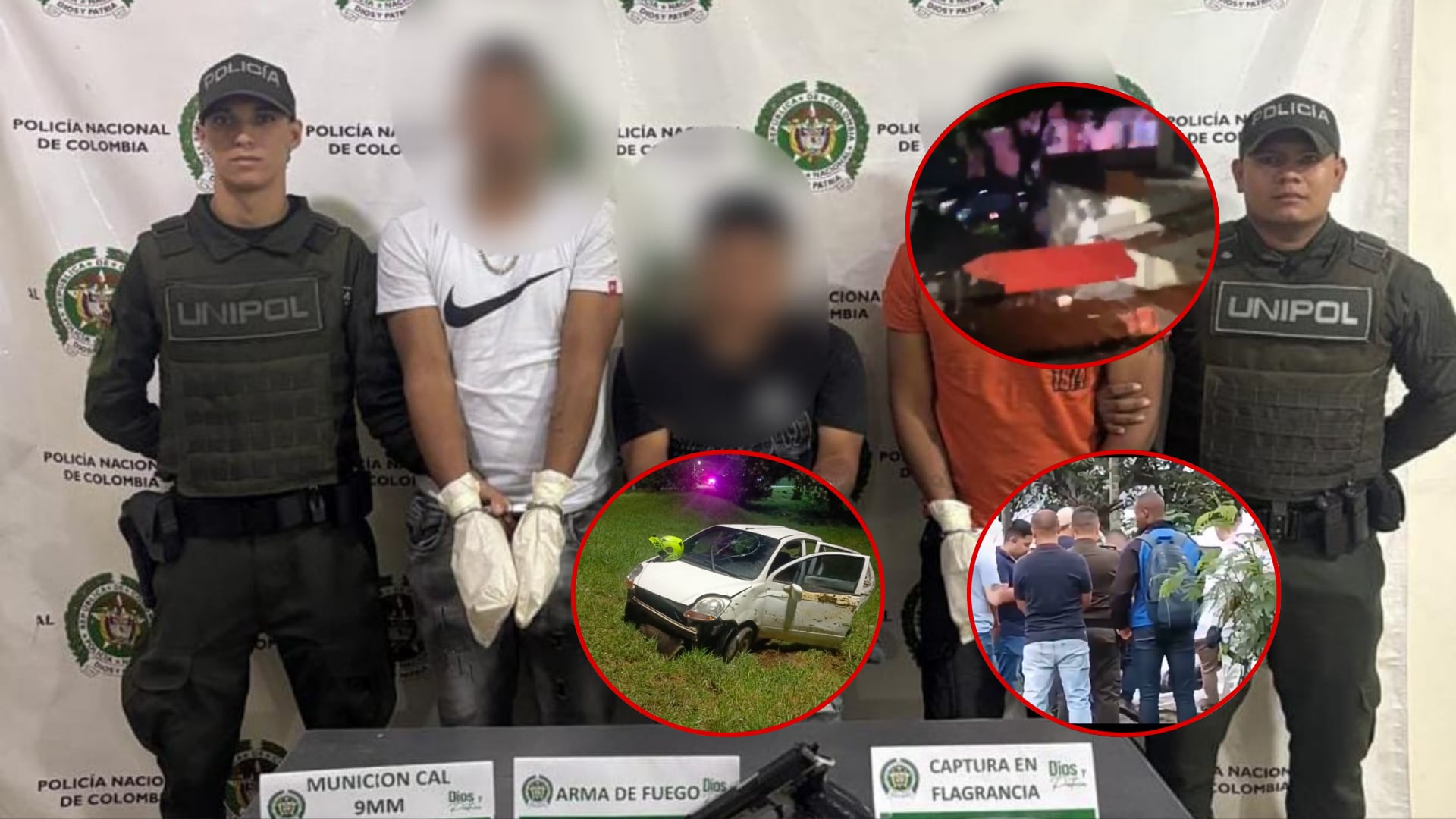 Seis muertos en dos masacres en el Valle en un mismo día - Policía