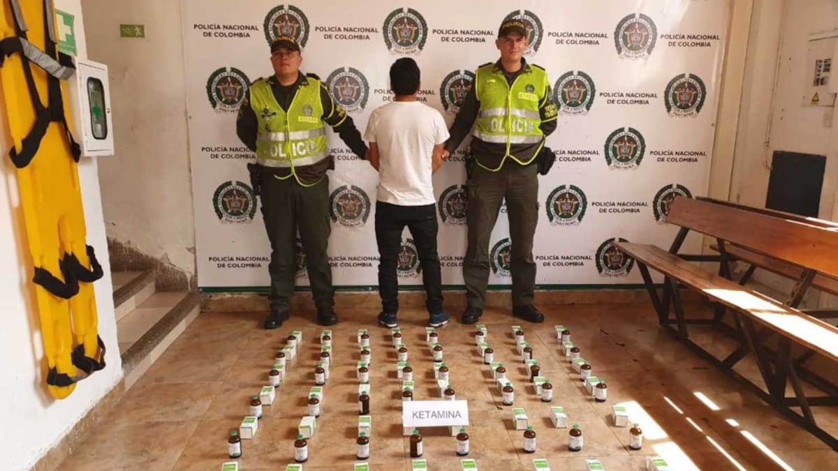 Incautaron en Risaralda 60 frascos de ketamina