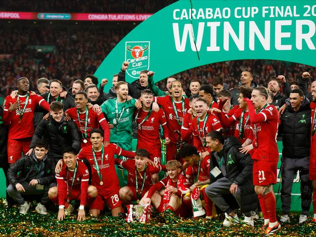 Liverpool - Campeón Carabao Cup (Photo by Nigel French/Sportsphoto/Allstar via Getty Images)