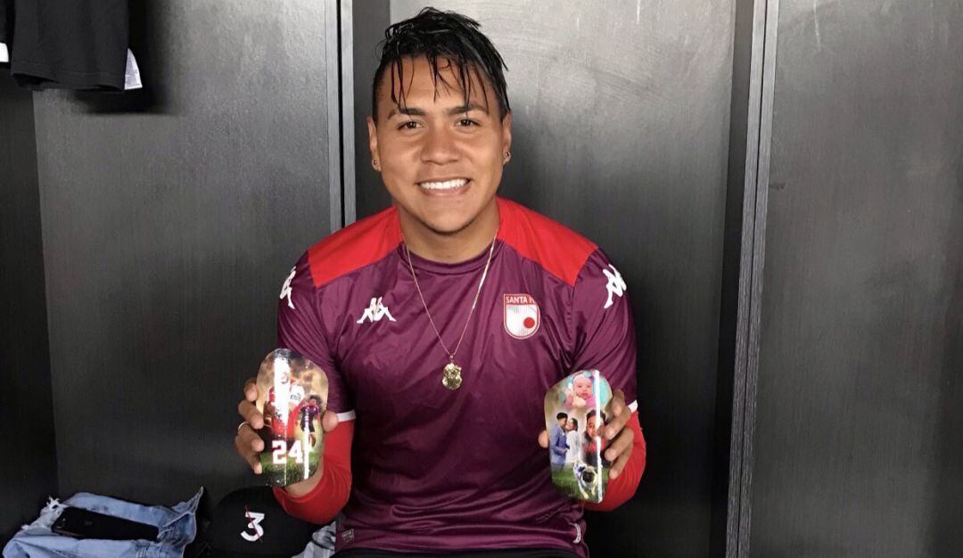 Aldair Valenciano, nuevo delantero de Santa Fe e hijo de Iván René Valenciano.