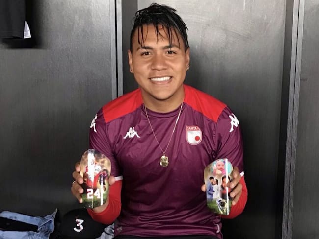 Aldair Valenciano, nuevo delantero de Santa Fe e hijo de Iván René Valenciano.