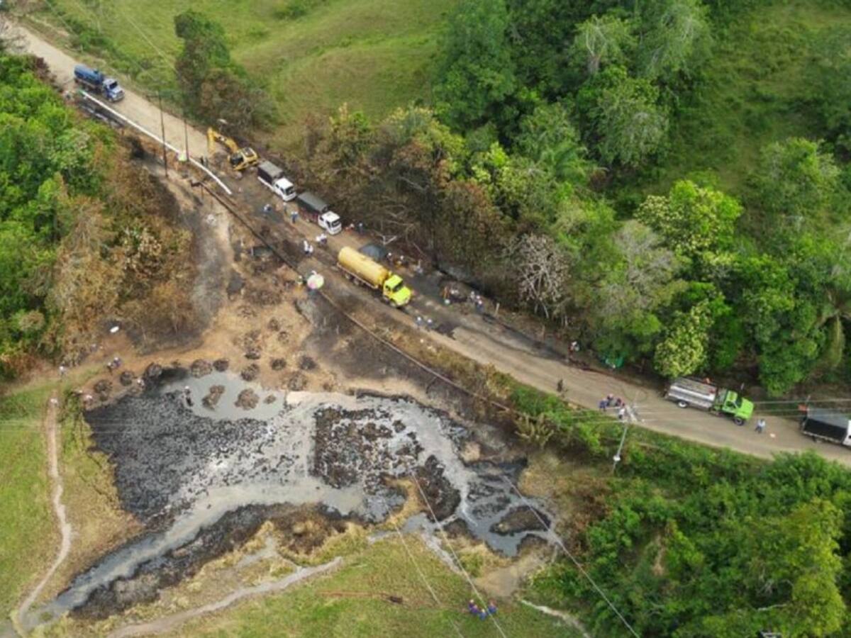 Ecopetrol inició limpieza en la zona afectada por derrame de crudo
