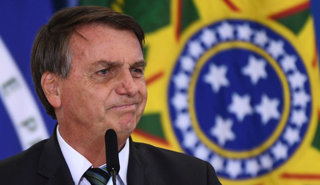 Jair Bolsonaro en una intervención desde Brasilia