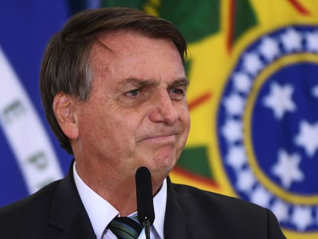 Jair Bolsonaro en una intervención desde Brasilia