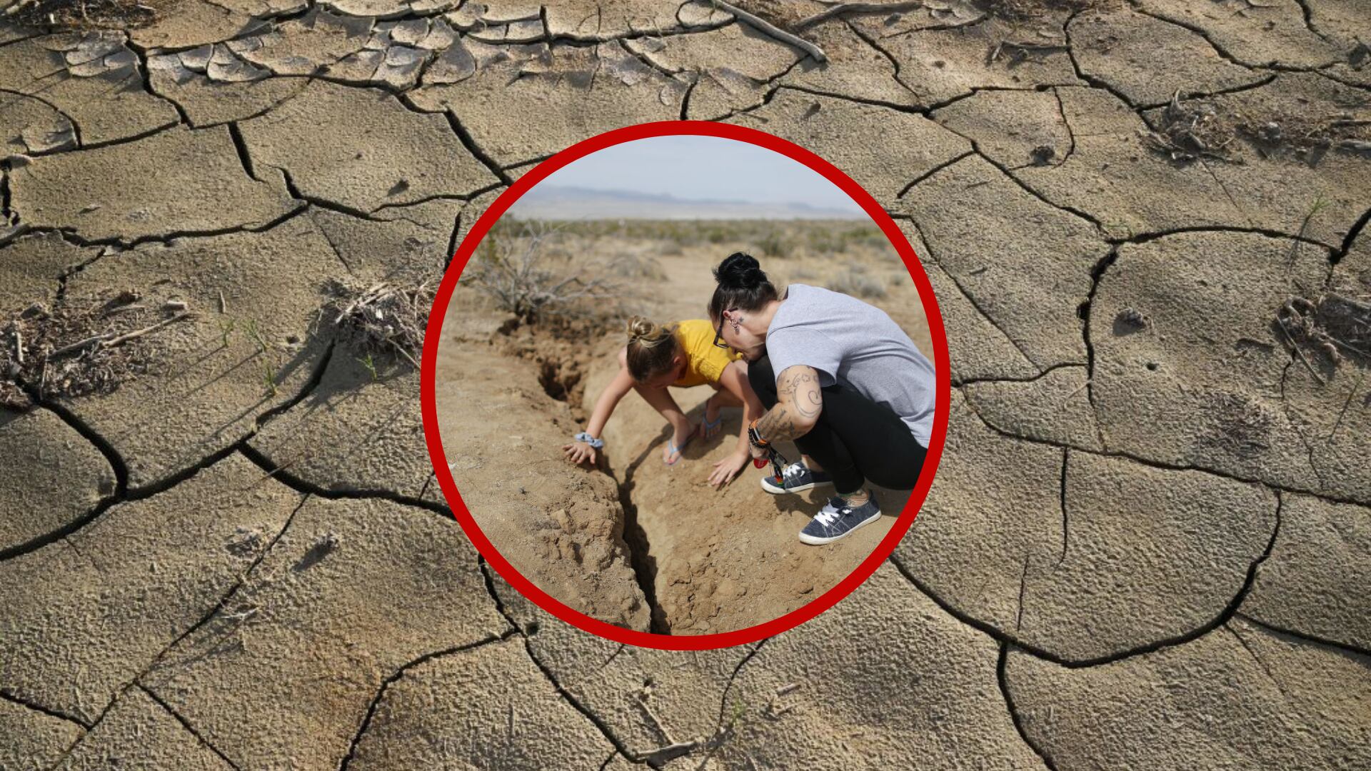 Collage imagen de referencia, grietas y erosión en Estados Unidos. Fotos: Getty Images