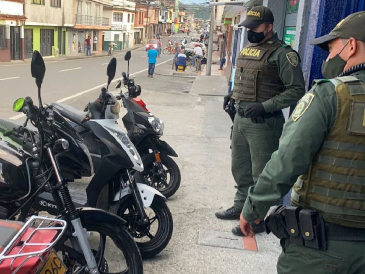 Recuperadas en talleres de Chinchiná 2 motos que aparecían como robadas