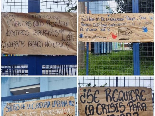 Estudiantes del Colegio San Francisco IED se declaran en Asamblea Permanente. Foto: Tomada de redes.