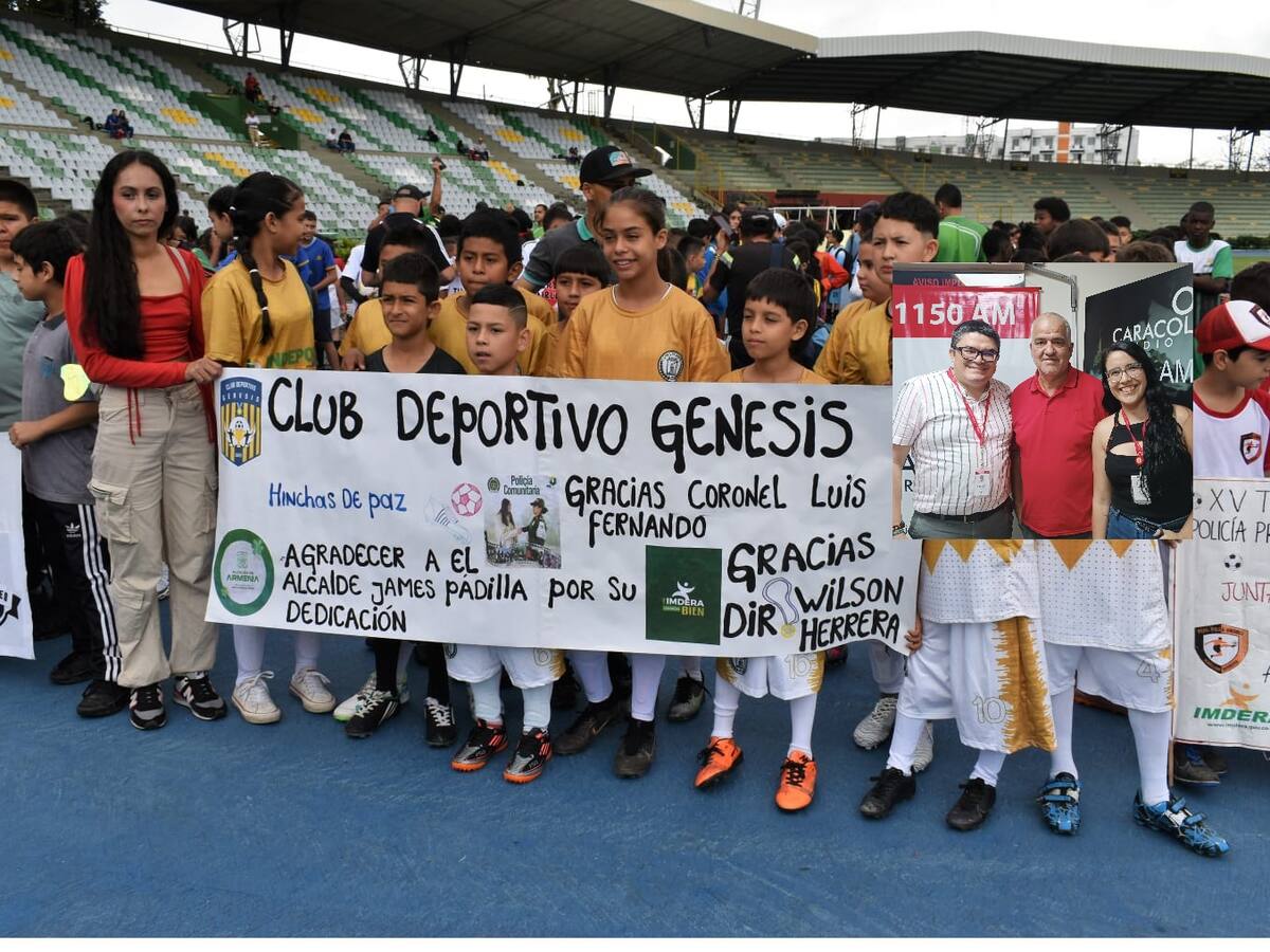 Los niños no pueden decir groserías en el Torneo Hinchas de Paz que se inició en Armenia
