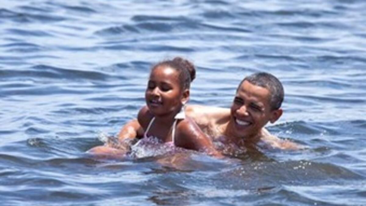 Presidente Obama se zambulló en las aguas del Golfo de México