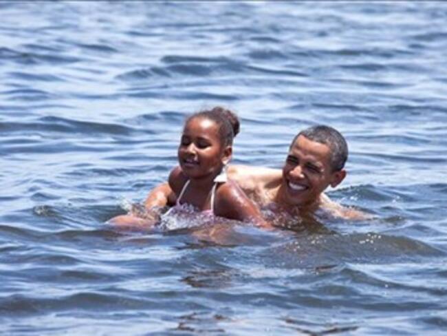 Presidente Obama se zambulló en las aguas del Golfo de México
