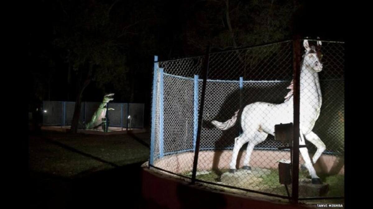 Es debido a la contaminación que un zoológico con animales vivos no es posible. Bosques centenarios han sido talados para facilitar la extracción de carbón. Esto, dice Mishra, ha provocado no sólo el desplazamiento de pobladores locales, sino también la desaparición de la fauna silvestre.