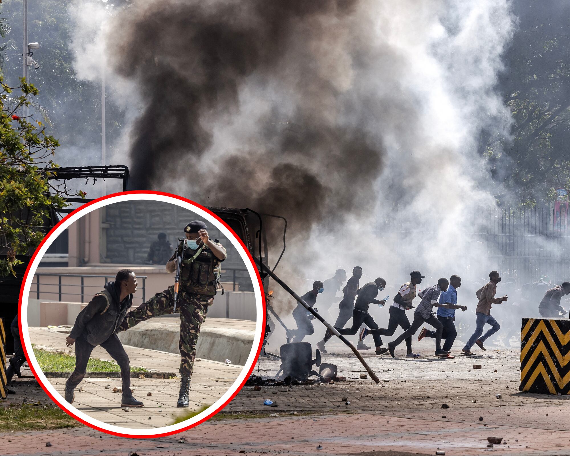 Cientos de manifestantes asaltaron la sede del Parlamento de Kenia en Nairobi e incendiaron una parte del edificio donde se debatía un proyecto de ley avalado por el Gobierno que contempla subir impuestos.
(Foto: Caracol Radio / Getty )
