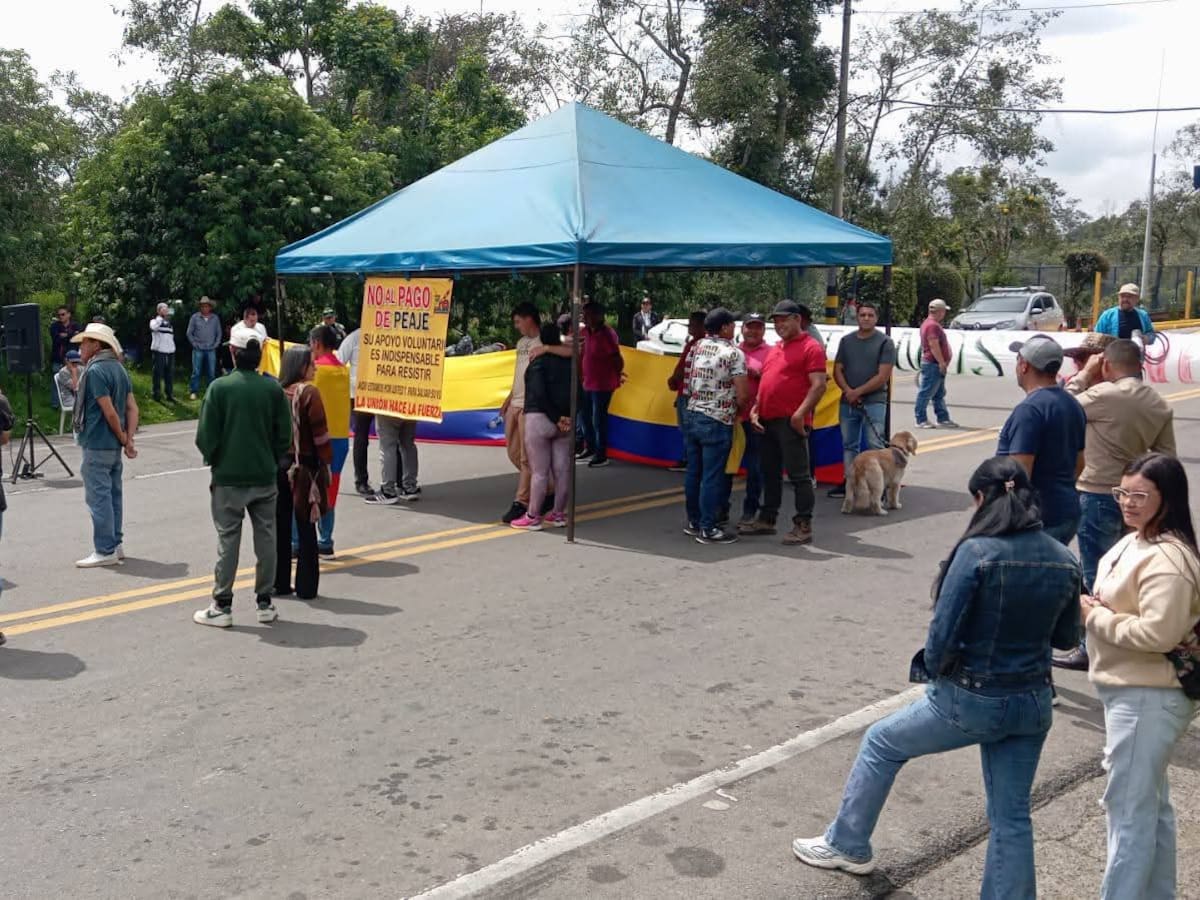 En el peaje de Saboyá, Boyacá, los habitantes se mantendrán en paro indefinido