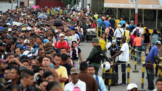 Venezolanos en frontera
