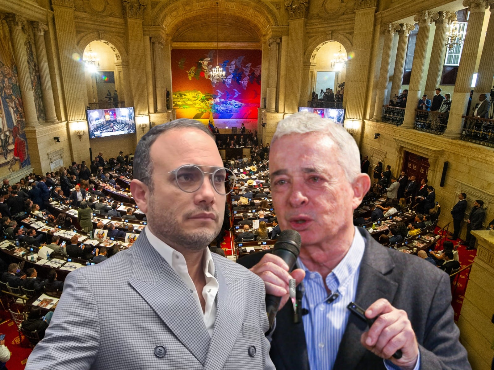 Alfredo Deluque y Álvaro Uribe.