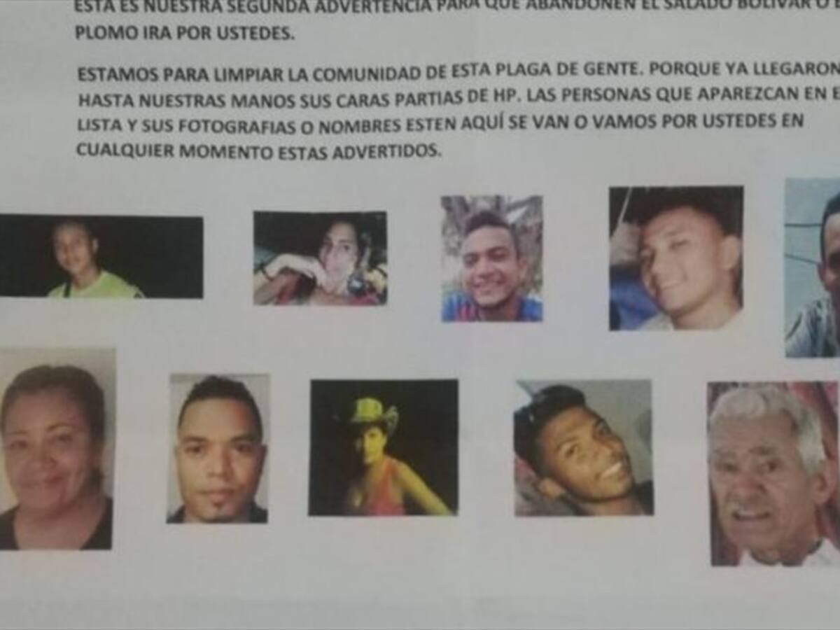 ¿Quiénes están detrás de las amenazas a líderes de El Salado, Bolívar?