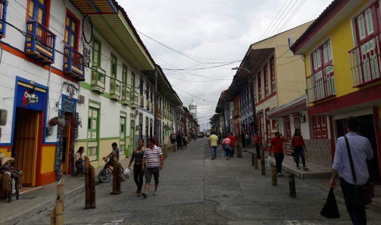 La calle del tiempo detenido en Filandia, Quindío