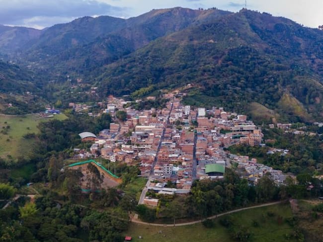 Fotografía aérea de Caicedo, Antioquia. Foto: cortesía.