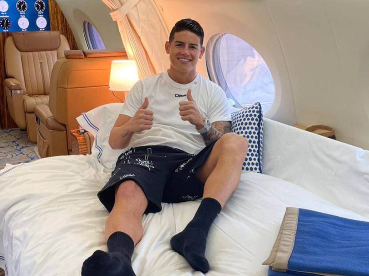 James Rodríguez en modo Selección: El volante viajó a Colombia