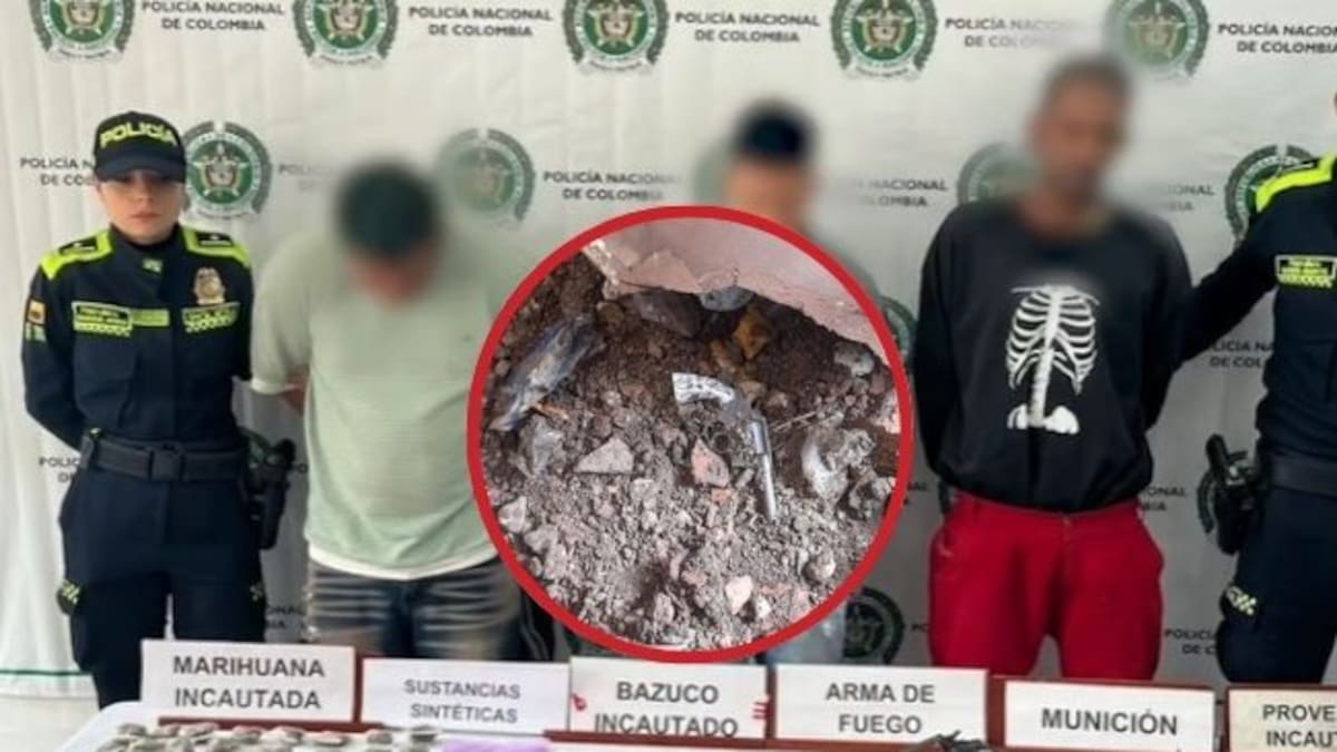 Expendedores de droga en Bogotá escondían armas de fuego bajo tierra: Fueron Capturados