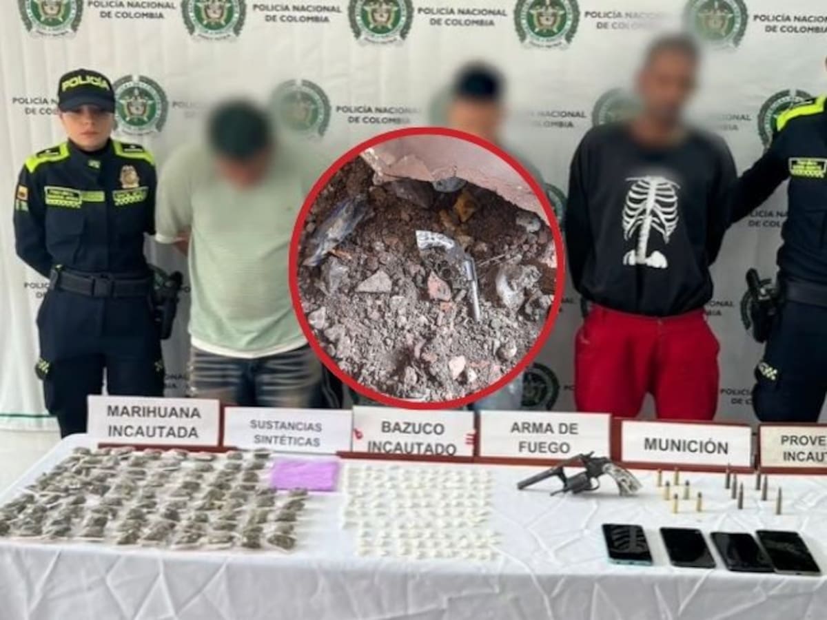 Expendedores de droga en Bogotá escondían armas de fuego bajo tierra: Fueron Capturados