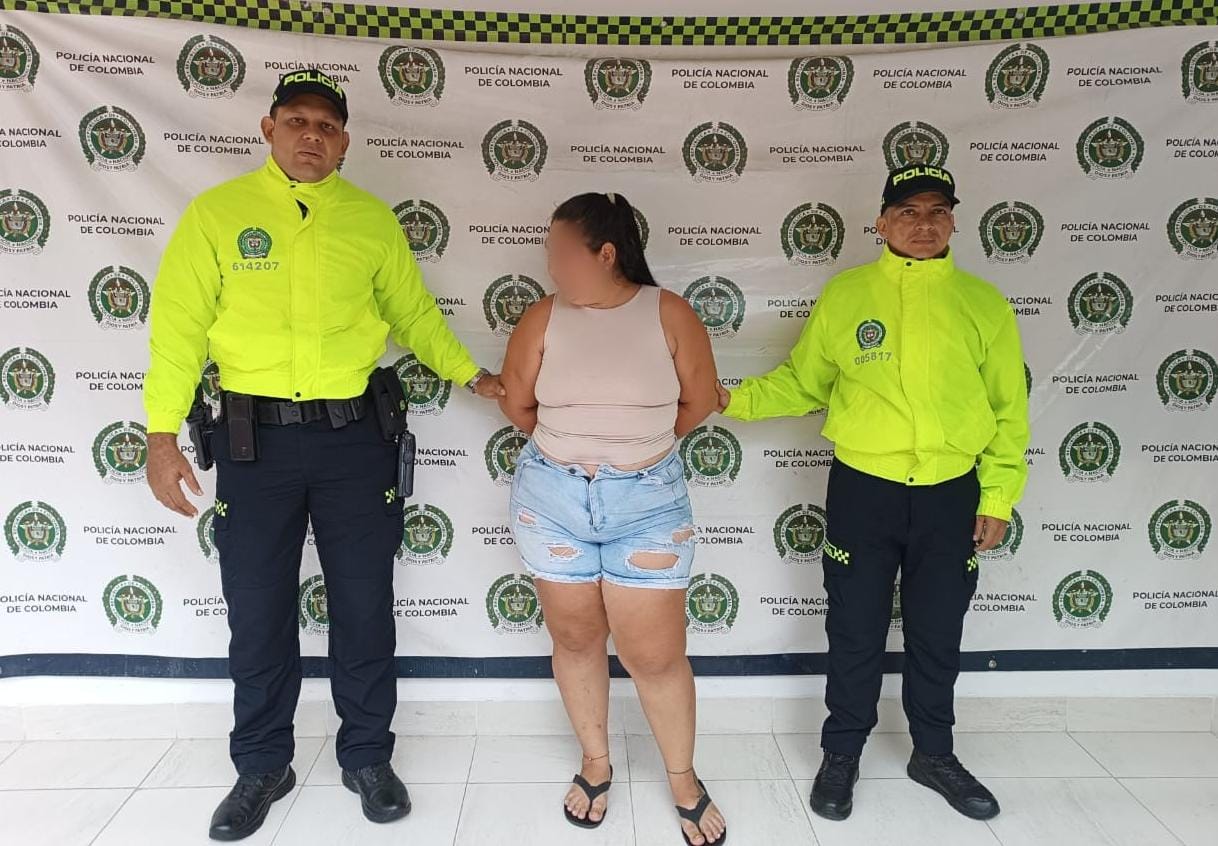 'La Gorda' no aceptó cargos y fue cobijada con medida de aseguramiento en centro carcelario. Foto Policía-Huila.