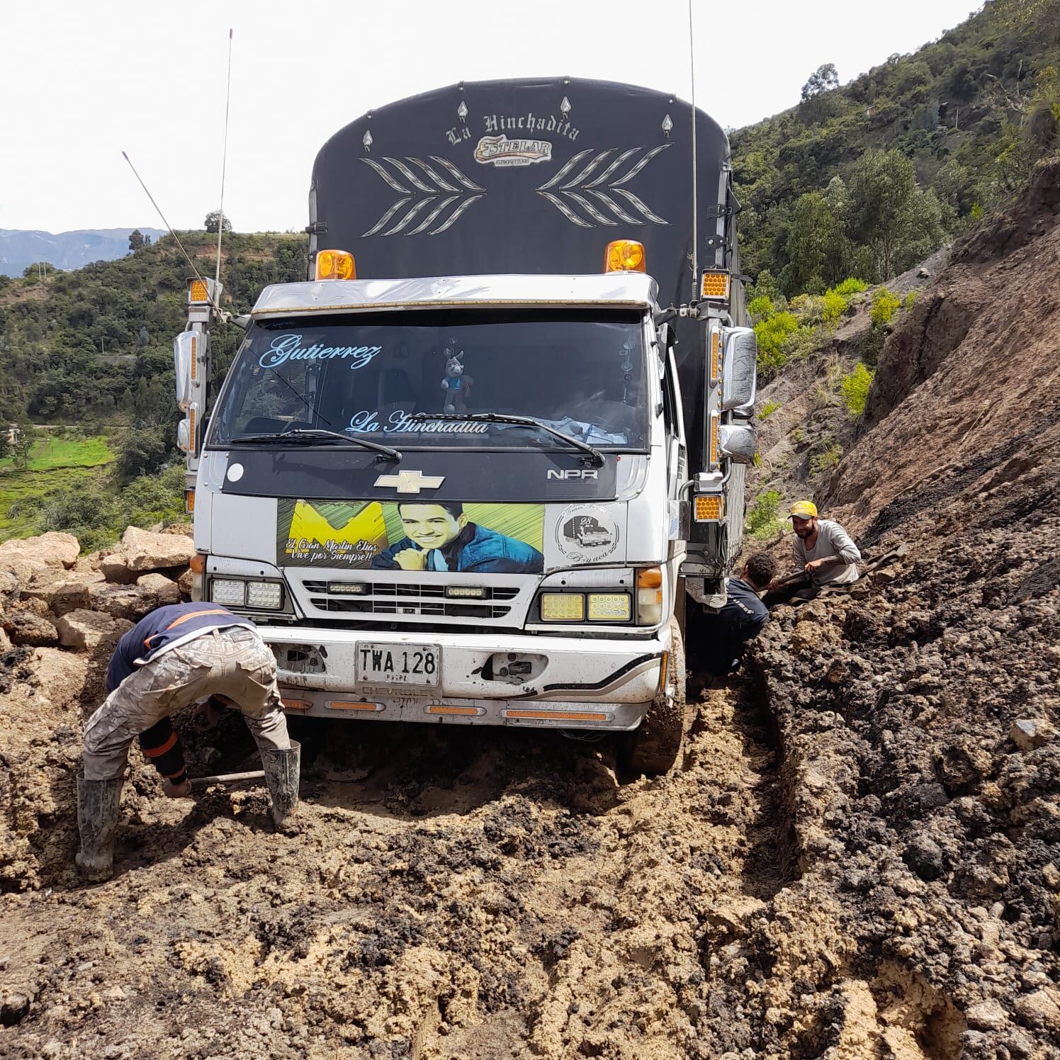 Afectación en vía departamental Sativasur / Cortesía