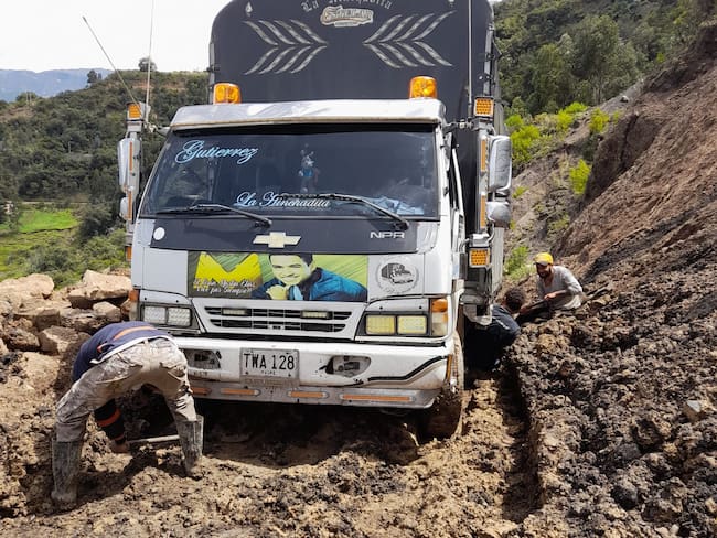 Afectación en vía departamental Sativasur / Cortesía