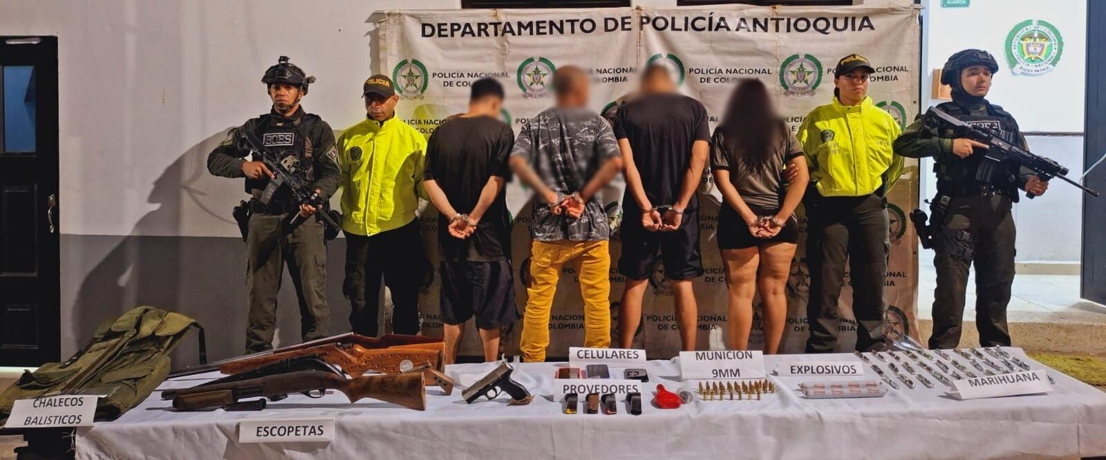 Capturadas en Segovia 4 personas pertenecientes al Clan del Golfo