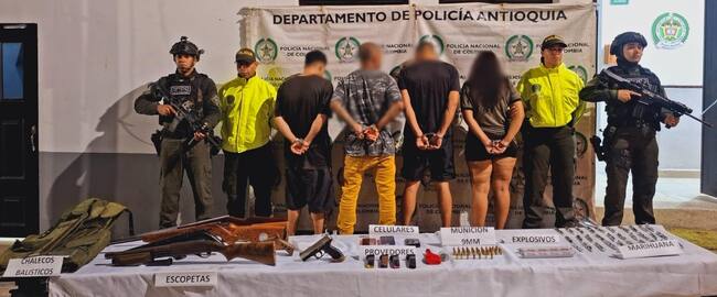 Capturadas en Segovia 4 personas pertenecientes al Clan del Golfo