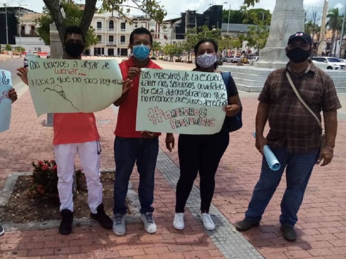Maestros de la Escuela Taller en Cartagena reclaman pagos