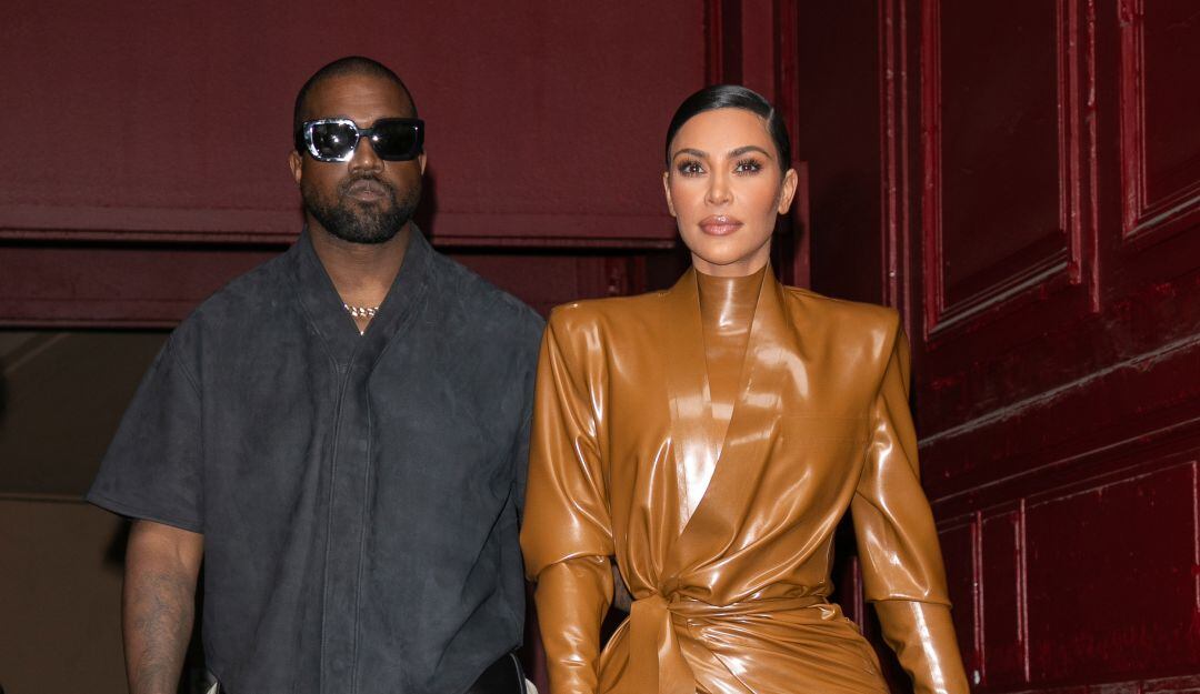 Kanye West y Kim Kardashian. 